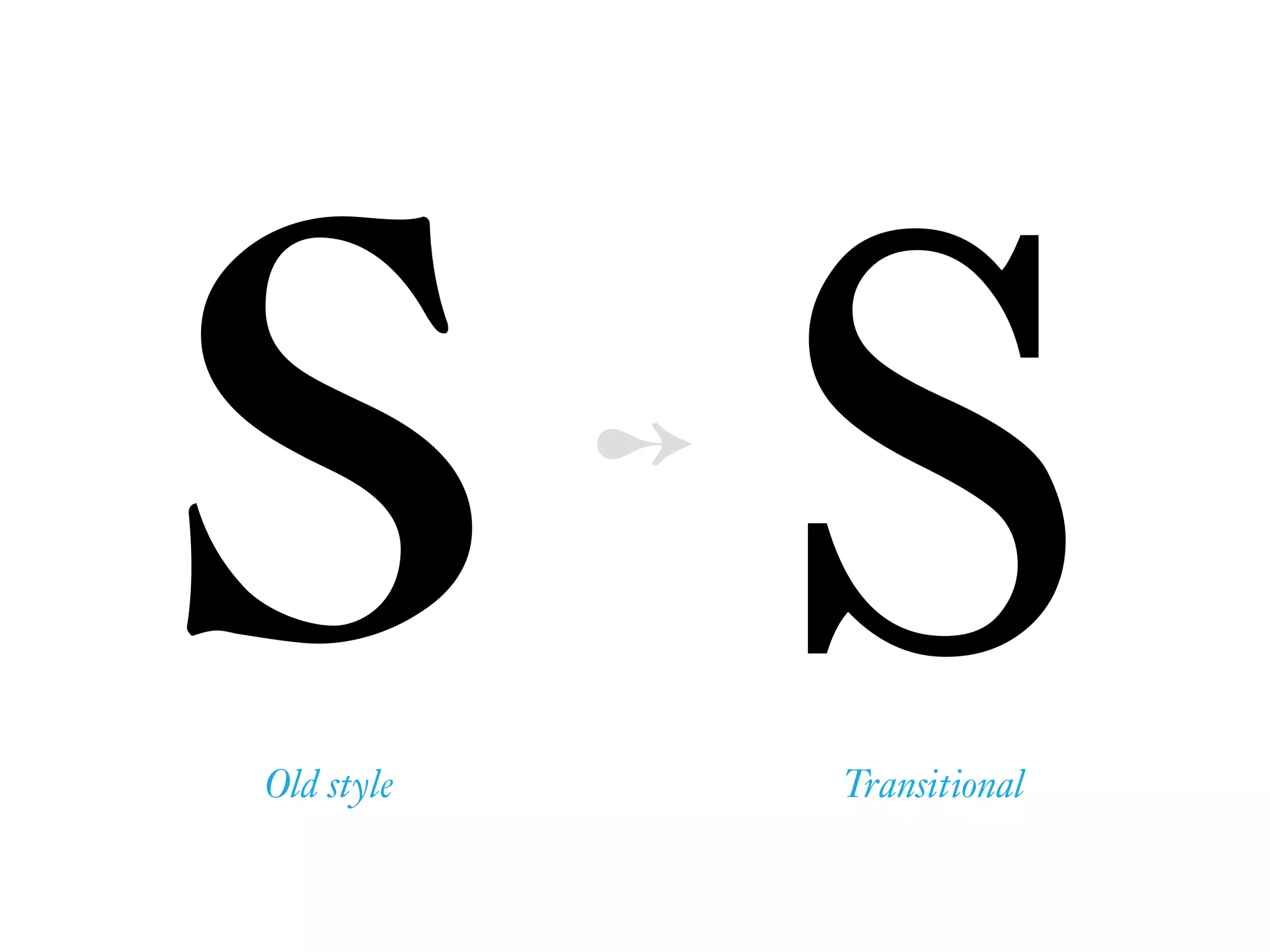 s s➻
Old style Transitional
 