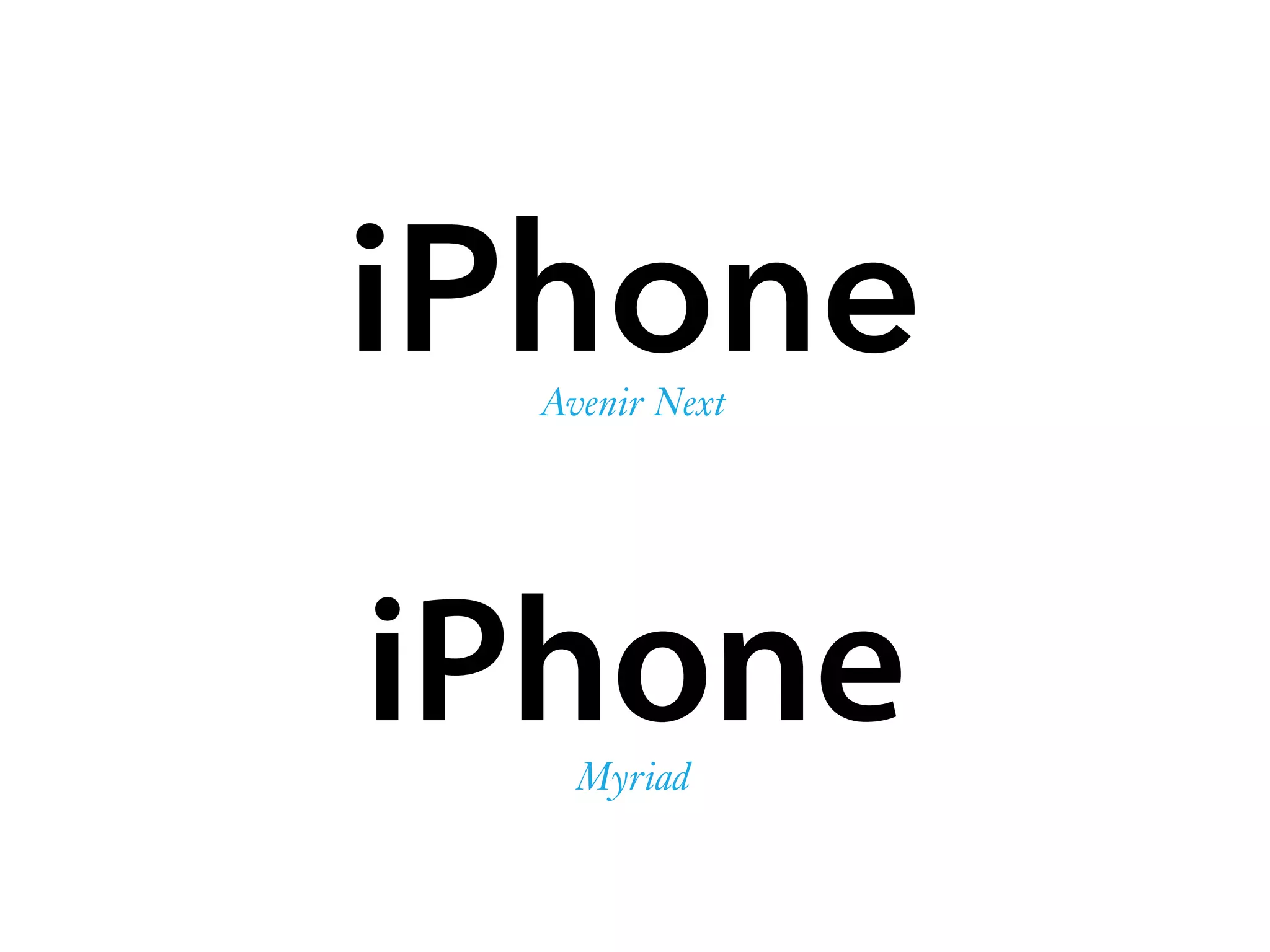 iPhone
iPhone
Avenir Next
Myriad
 