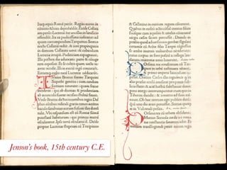 Jenson’s book, 15th century C.E.
 