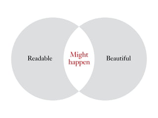 Readable Beautiful
Might  
happen
 