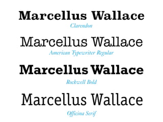 Lectures on typefaces
