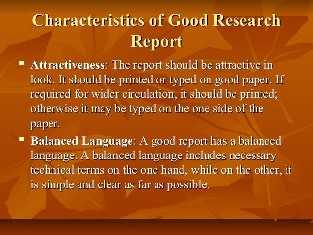 Characteristics of a well written research paper