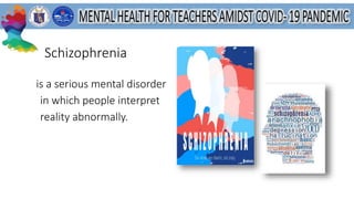Schizophrenia
is a serious mental disorder
in which people interpret
reality abnormally.
 