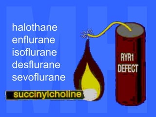 MH MH halothane enflurane isoflurane desflurane sevoflurane 