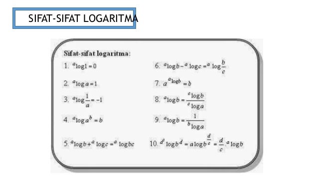 Persamaan logaritma dan pertidaksamaan eksponen
