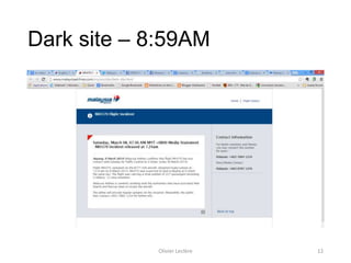 Dark site – 8:59AM
Olivier Leclère 12
 