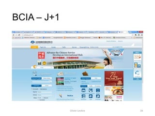 BCIA – J+1
Olivier Leclère 18
 