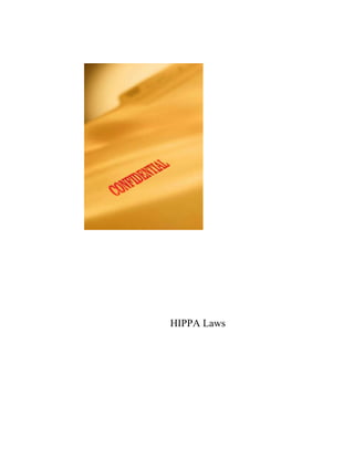 HIPPA Laws<br /> <br />All staff members should have training at least annually on confidentiality especially when the staff has access to personal information; the training should include HIPAA rules and regulations. Staff should know that there can be serious ramifications for violating a patient’s privacy. <br />All employees that have access to personal information should be required to attend the annual training. During the meeting they should be given an employee handbook that address confidentiality and the employees should sign a copy for their personnel file. <br />The meeting should incorporate games as well as a lecture; people and employees sharing real life example on how they felt when their confidentiality was not respected or how they would feel if their personal information was shared with others. <br />