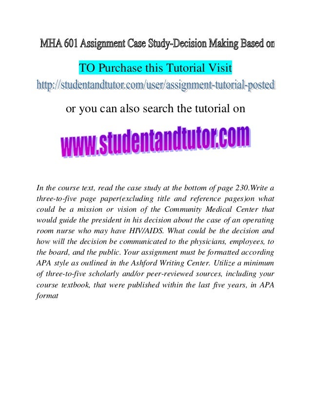 Case study decision making based on mission and vision of an organization 08 image