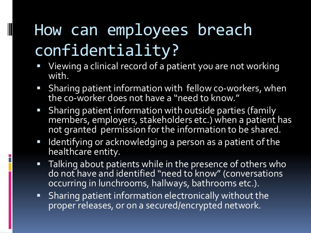 Confidentiality