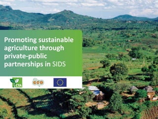 Promoting sustainable
agriculture through
private-public
partnerships in SIDS
 
