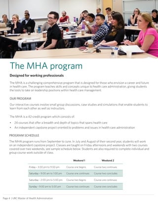 UBC Master of Health Administration 