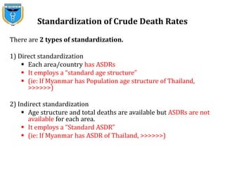 Mhahm d ip_ha_17-1-2017_mortality & standardization of death rates | PPTX