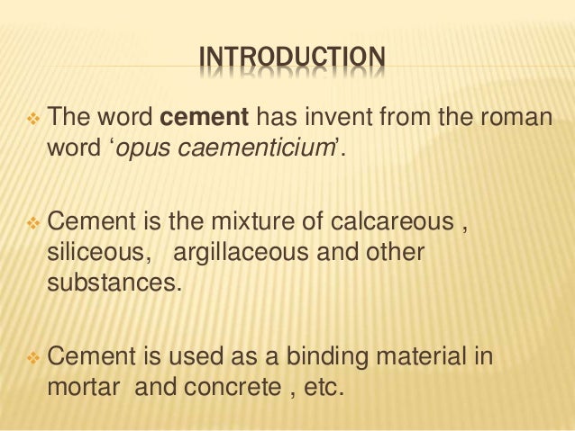 cement ppt
