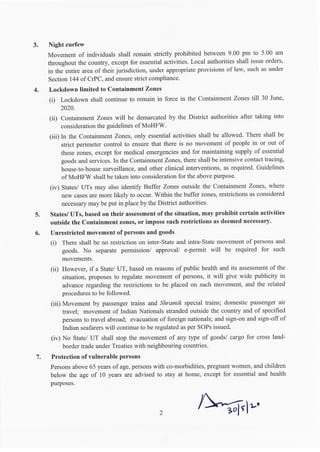 MHA Order Guidelines Extension Containment Phase Re-Opening