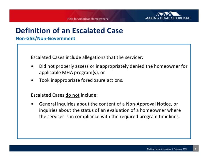 MHA Case Escalation Process