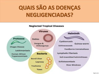 QUAIS SÃO AS DOENÇAS
NEGLIGENCIADAS?
 