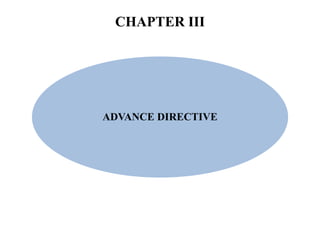 CHAPTER III
ADVANCE DIRECTIVE
 