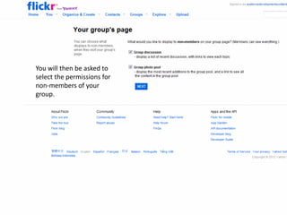 You will then be asked to
select the permissions for
non-members of your
group.
 
