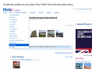 To edit your profile you can select ‘Your Profile’ from the drop down menu.
 