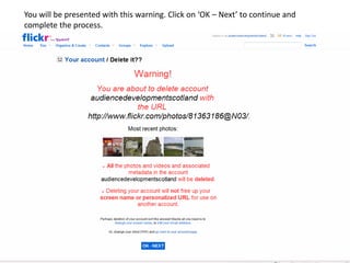 You will be presented with this warning. Click on ‘OK – Next’ to continue and
complete the process.
 