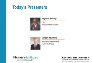 © 2015 Huron Consulting Group. All rights reserved. Proprietary and confidential.
2
Today’s Presenters
Reynold Jennings
CE...