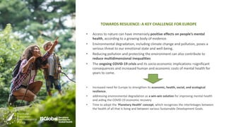 Mhe Environment Mental health and the environment: Bringing nature back into people's ...