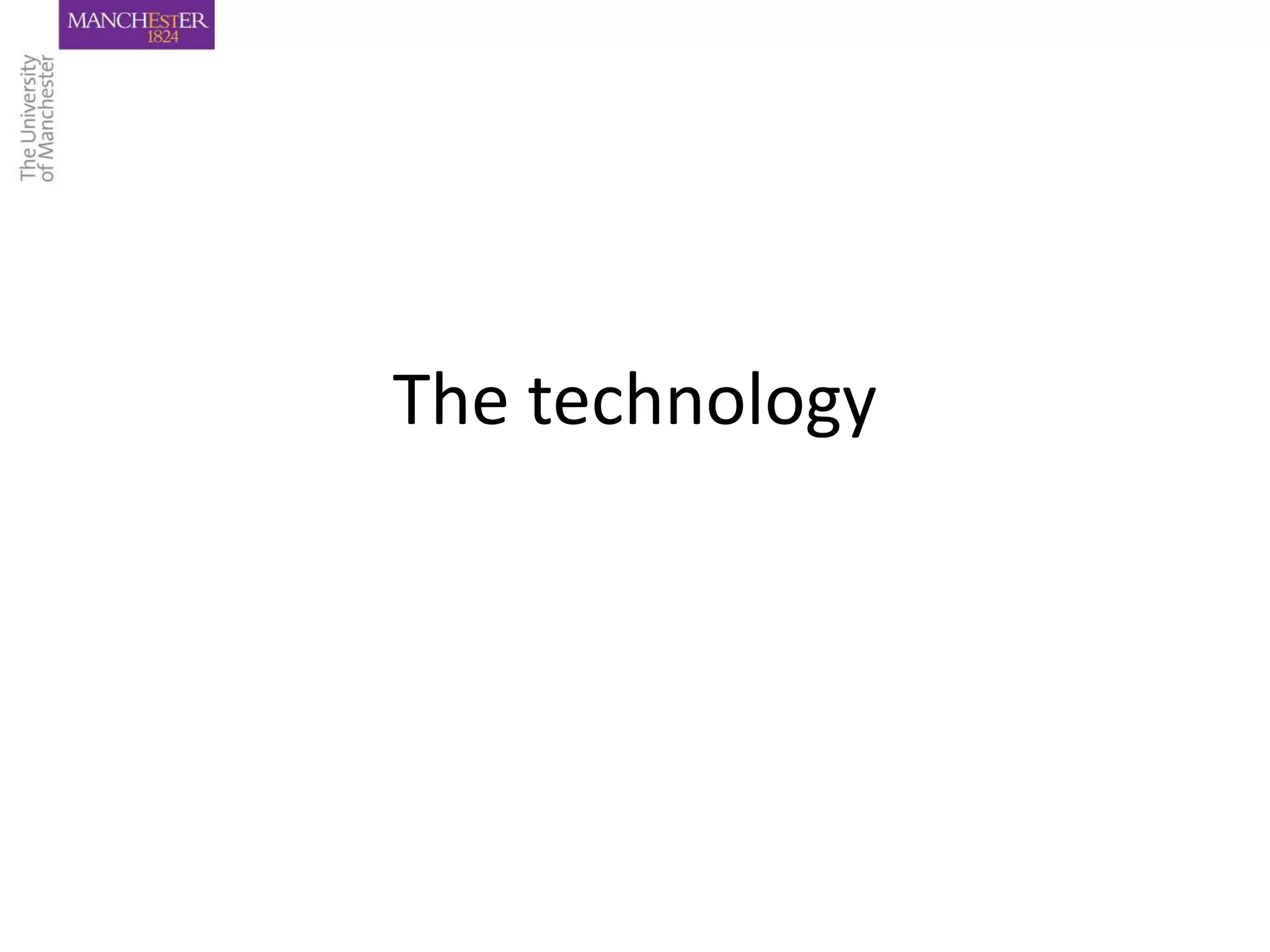 The technology
 