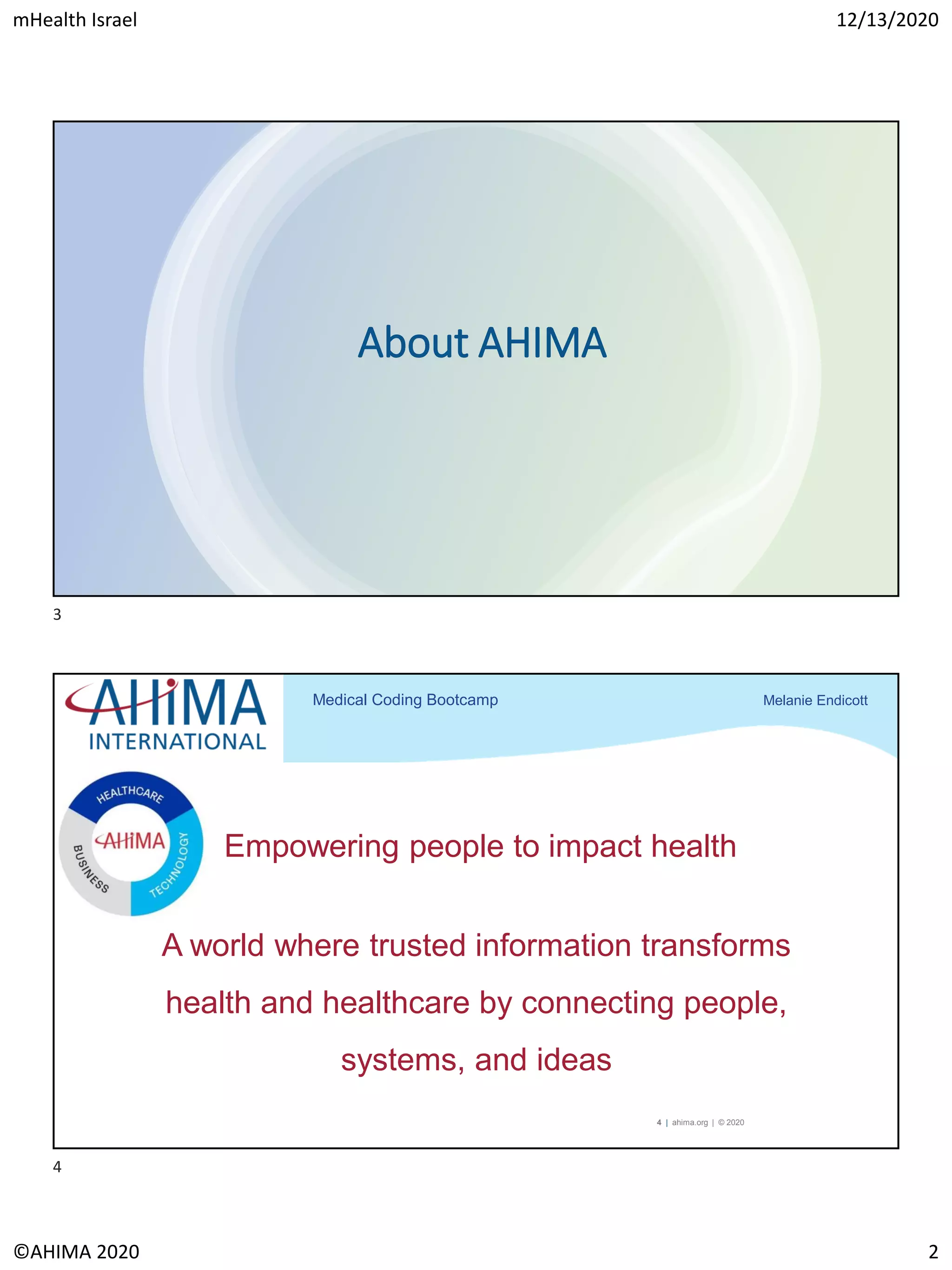 Mhealth israel medical coding bootcamp melanie endicott pdf