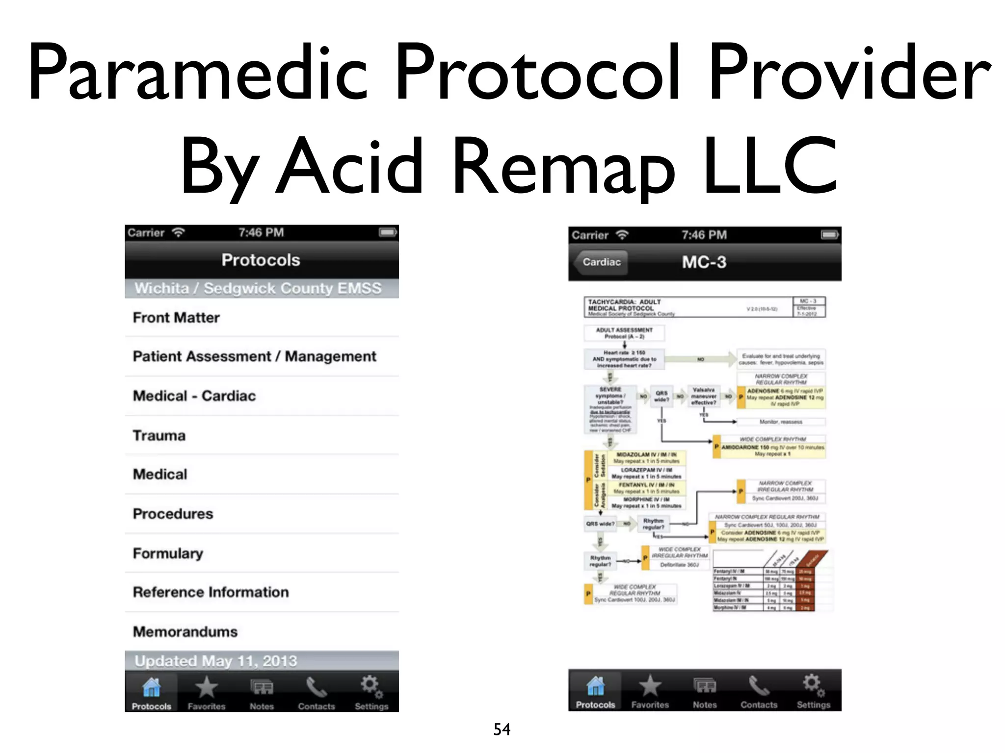 Paramedic Protocol Provider 
By Acid Remap LLC 
54 
 