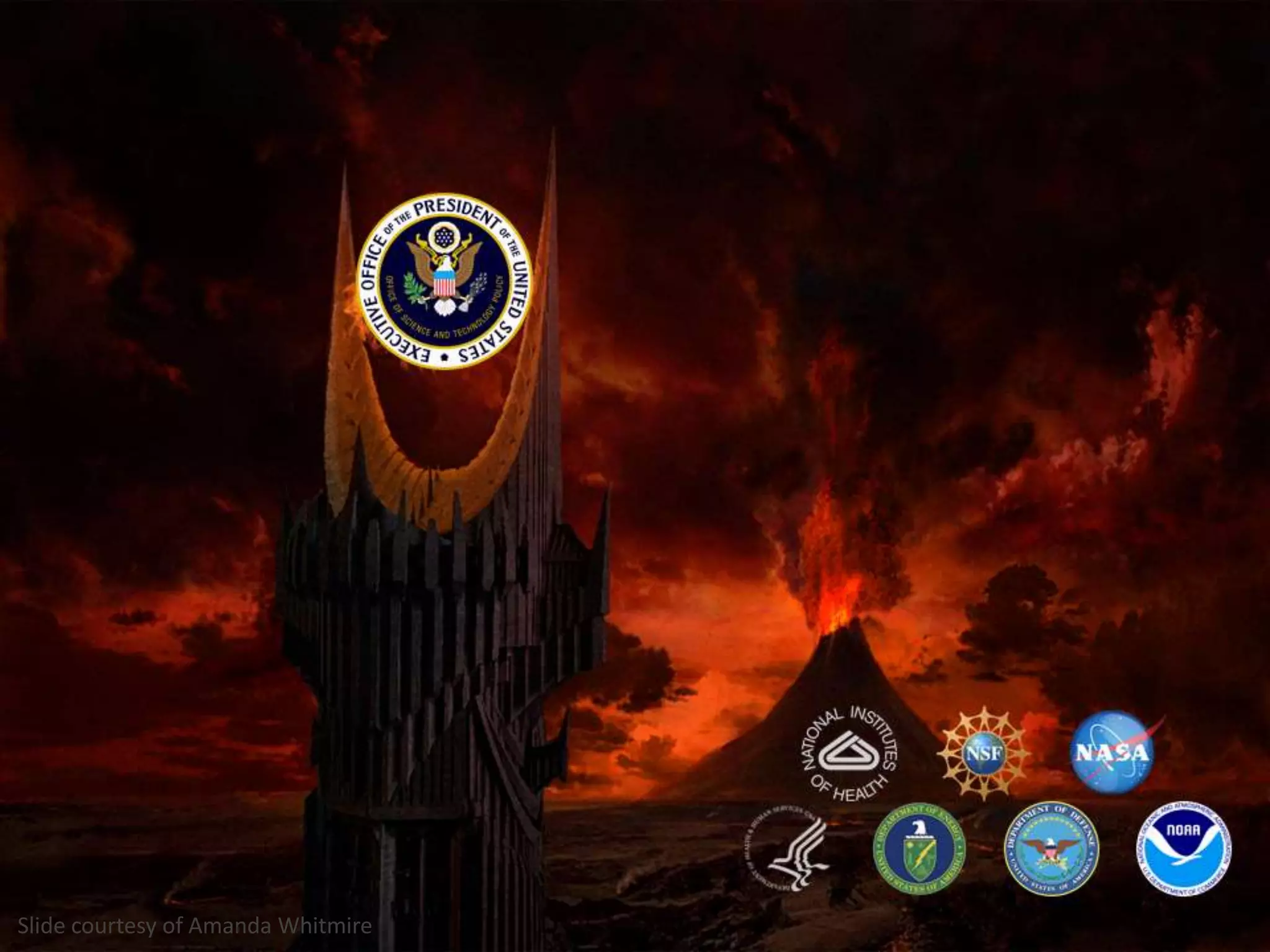 NSF Policies
NSF Data Sharing Policy
Investigators are expected to share with other researchers, at no more than
incremental cost and within a reasonable time, the primary data, samples,
physical collections and other supporting materials created or gathered
in the course of work under NSF grants. Grantees are expected to
encourage and facilitate such sharing. See Award & Administration Guide
(AAG) Chapter VI.D.4. http://www.nsf.gov/bfa/dias/policy/dmp.jsp
NSF Data Management Plan Requirements
Proposals submitted or due on or after January 18, 2011, must include a
supplementary document of no more than two pages labeled “Data
Management Plan”. This supplementary document should describe how the
proposal will conform to NSF policy on the dissemination and sharing of
research results. See Grant Proposal Guide (GPG) Chapter II.C.2.j for full
policy implementation. https://www.nsf.gov/eng/general/dmp.jsp
Slide courtesy of Amanda Whitmire
 
