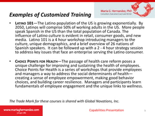 Employee Resource Group DevelopmentI hope this summary creates an opportunity for us to meet and partner to promote your own or your organization’s continued success.  All My Best, 