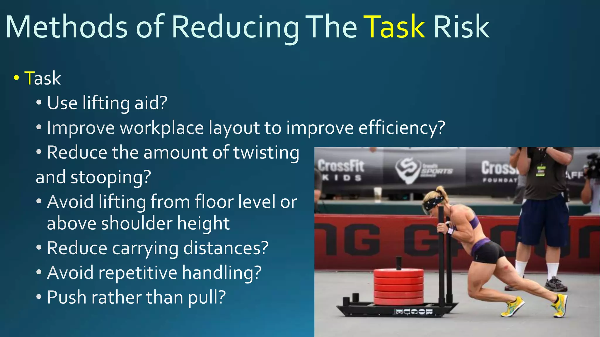 Methods of ReducingTheTask Risk
• T
 