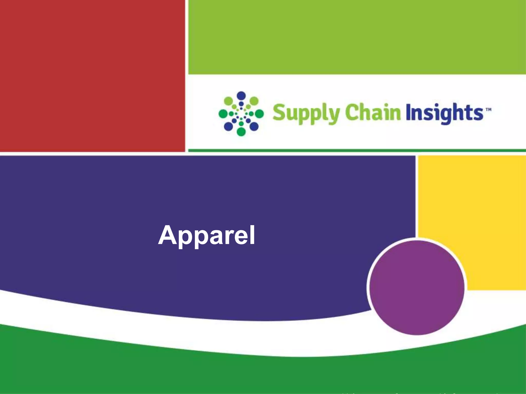 Supply Chain Insights LLC Copyright © 2015, p. 45
Apparel
 
