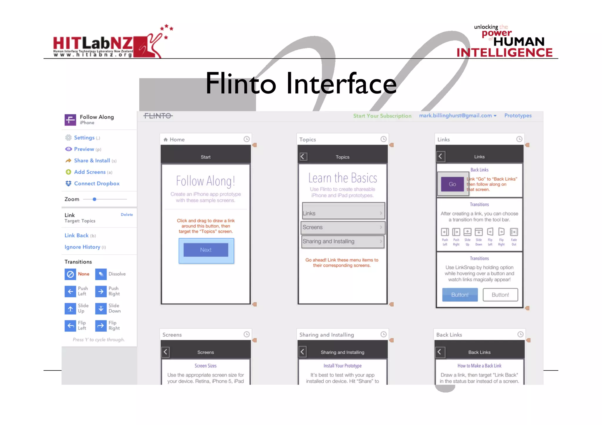 Flinto Interface
 