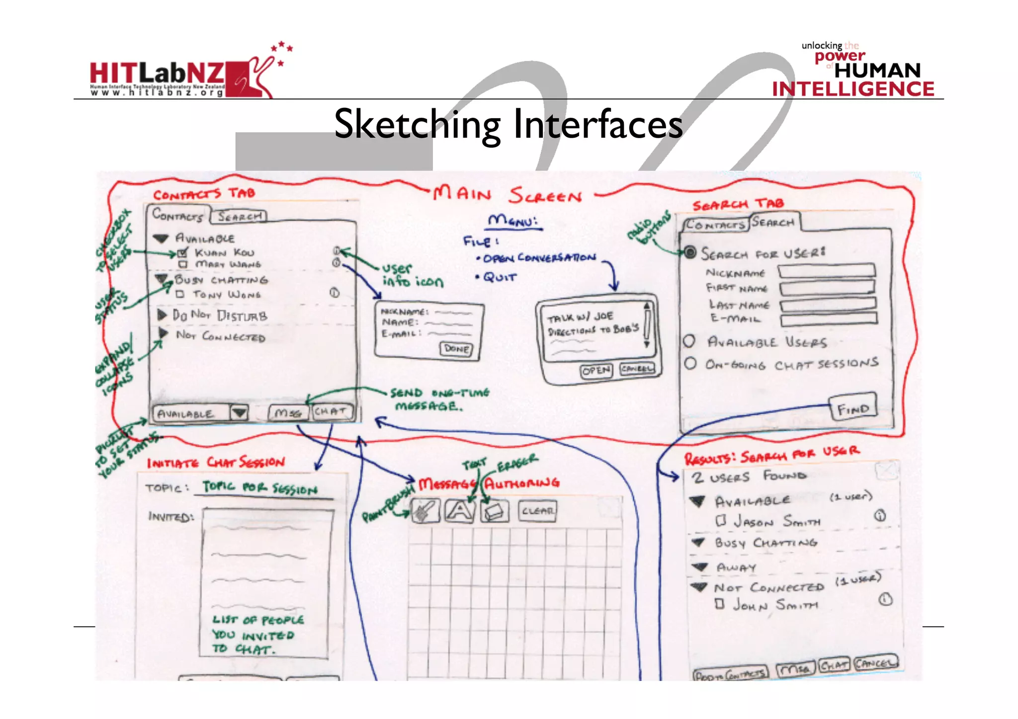 Sketching Interfaces
 