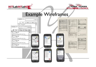 Example Wireframes
 