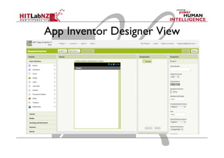 App Inventor Designer View
 
