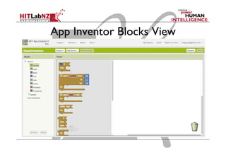 App Inventor Blocks View
 