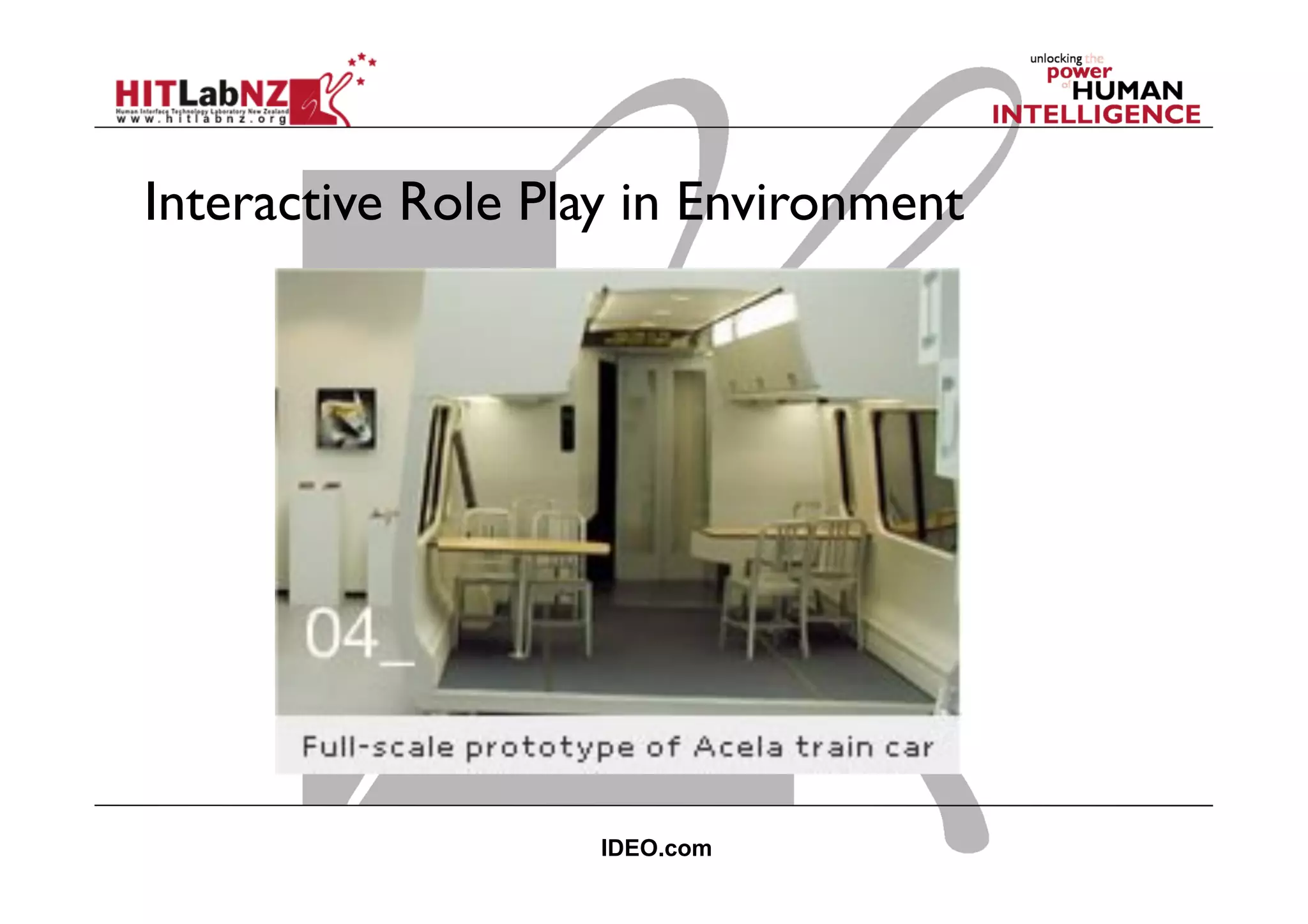 IDEO.com
Interactive Role Play in Environment
 