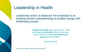 The Future of Health Leadership and Management | PPTX