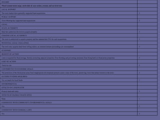 3 Yes CONSISTENT WITH FEDERAL LAWS 3 Yes CONSISTENT WITH COMMUNITY ENVIRONMENTAL GOALS 1 None EFFECTS OF HAZMAT WASTE SITES 3 Protects land and water. EFFECTS ON LAND/WATER ENVIRONMENTAL 1 Yes, as match for local funds OUTSIDE FUNDING REQUIRED 3 The protection of the flood prone areas from inappropriate development protects scenic vistas of the town, preserving views that attract tourists to the town. CONTRIBUTES TO ECONOMIC GOALS 2 Varies by site. COST OF ACTION 3 Land is acquired for flood storage, thereby protecting adjacent properties from flooding and preventing structures from being built on flood prone properties. BENEFIT OF ACTION ECONOMIC 3 The town only acquires land from willing sellers, no eminent domain proceedings are contemplated POTENTIAL LEGAL CHALLENGE 3 The town is authorized to acquire property and has adopted the CPA for such acquisitions. EXISTING LOCAL AUTHORITY 3 State law authorizes the town to acquire property. STATE AUTHORITY LEGAL 3 Town Meeting has supported land acquisitions PUBLIC SUPPORT 3 The town leaders have generally supported land acquisitions LOCAL SUPPORT Flood (coastal storm surge, storm tides & wave action, erosion, and sea level rise) HAZARD 