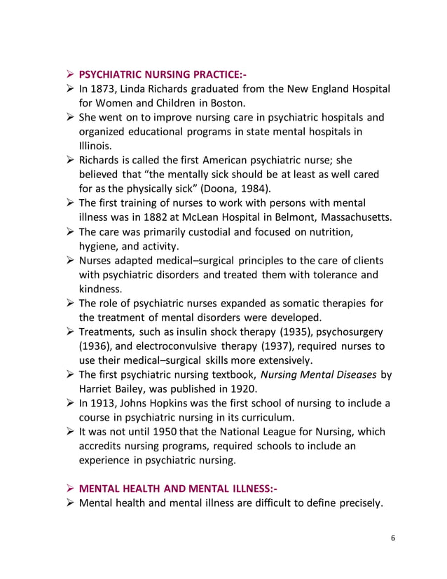 MENTAL HEALTH NURSING / PSYCHIATRIC NURSING | PDF