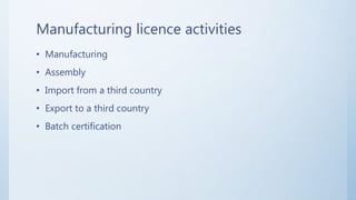 Australian Manufacturing License Example.pdf MHRA manufacturing licence | PPTX