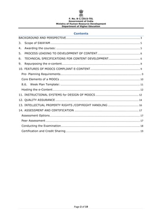 F. No. 8-1/2015-TEL
Government of India
Ministry of Human Resource Development
Department of Higher Education
	
  
Page	
 ...