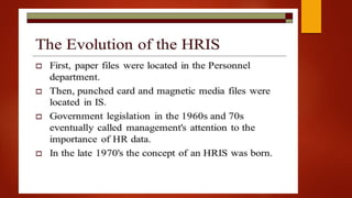 An Overview on the topic - Human Resource Information System (HRIS) by ...