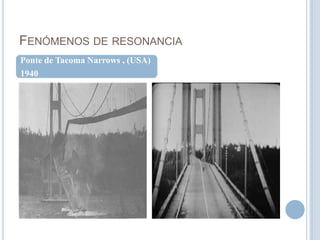 Fenómenos de resonanciaPonte de Tacoma Narrows , (USA)1940
