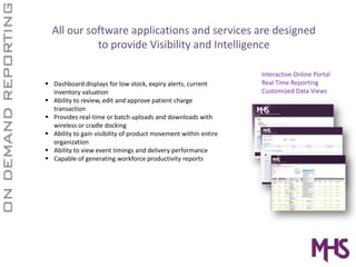 Ensure Availability of critical items when neededCLINICIAN More dependable and have more time for patient care