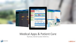 Medical Apps & Patient Care
miVEDiX for Healthcare
@iVEDiX
 