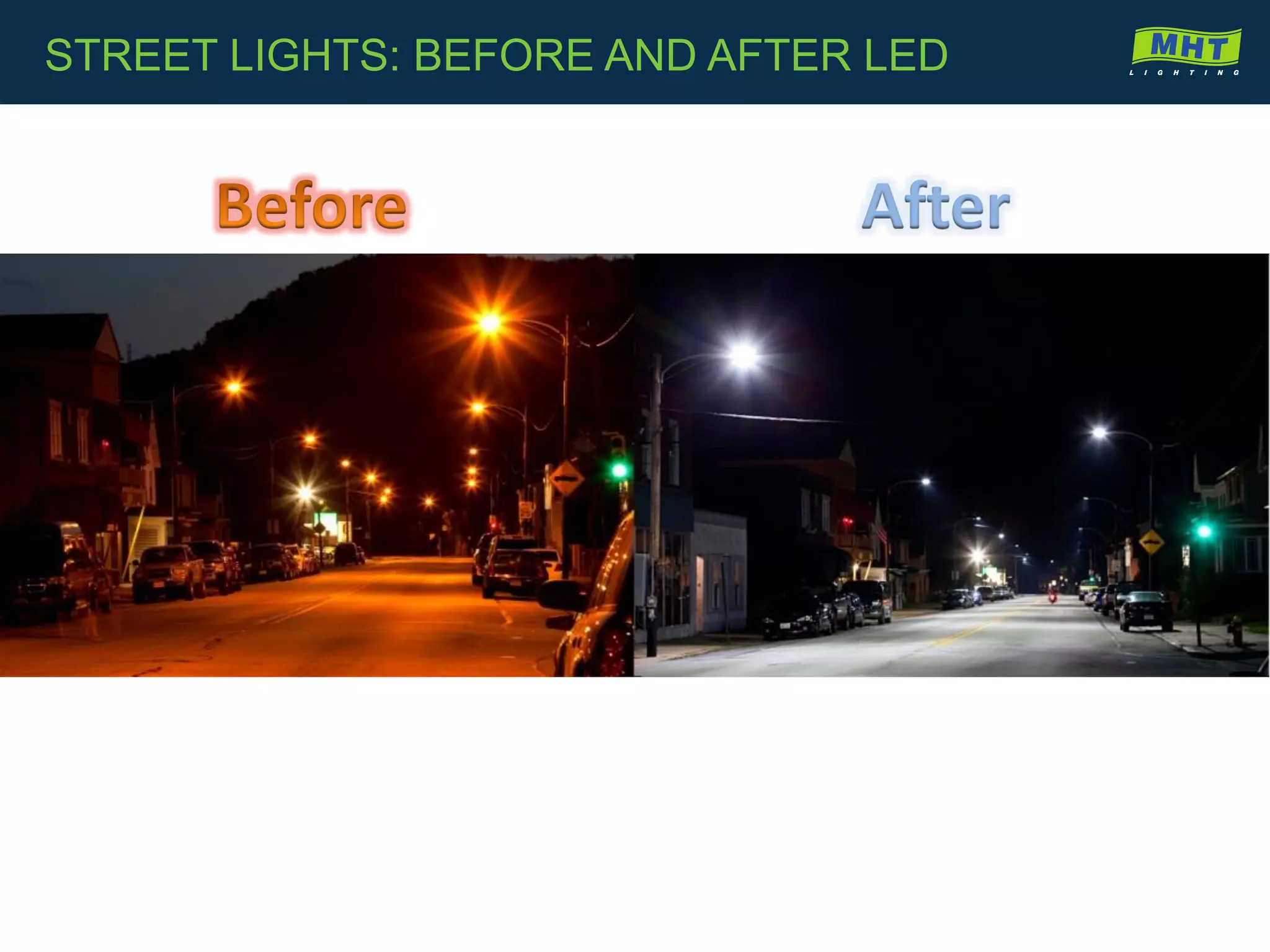 STREET LIGHTS: BEFORE AND AFTER LED
 